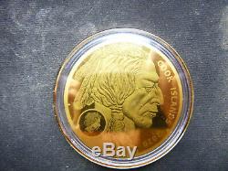 2020 Buffalo of Cook Islands GOLD $25 Pure. 9999 Gold coin 1200mg 58mm COA