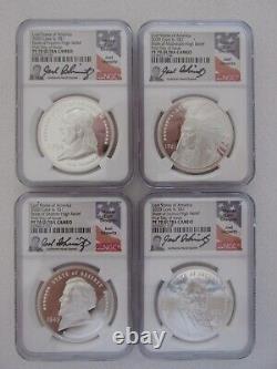 2020 Cook Islands $1 Lost States of America 4-Coin Silver Proof Set PF 70 UCAM