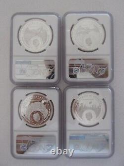 2020 Cook Islands $1 Lost States of America 4-Coin Silver Proof Set PF 70 UCAM