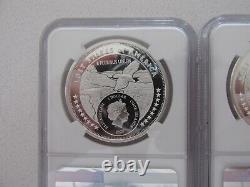 2020 Cook Islands $1 Lost States of America 4-Coin Silver Proof Set PF 70 UCAM