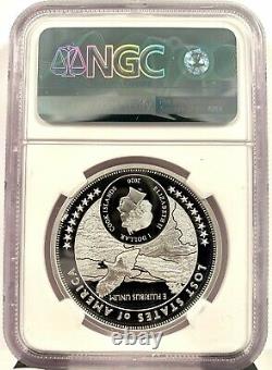 2020 Cook Islands $1 Lost States of America Franklin 1 oz Silver Coin NGC PF 70
