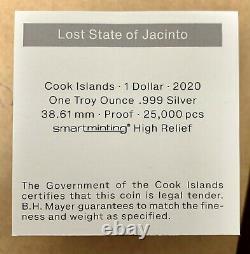 2020 Cook Islands $1 Lost States of America Jacinto 1 oz Silver Coin NGC PF 70
