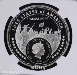 2020 Cook Islands $1 Lost States of America State of Jacinto NGC PF70 UCAM HR