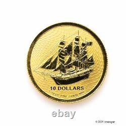 2020 Cook Islands $10 The Bounty 1/10oz. 999 Gold Coin MS