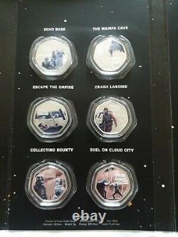 2020 Cook Islands 14 x Star Wars 25 Cents Silver Plated Colour Coins Collection