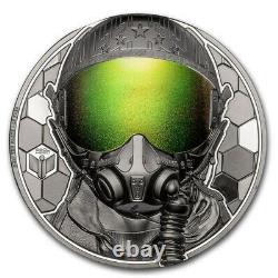 2020 Cook Islands $20 Real Heroes Fighter Pilot CIT 3oz Silver