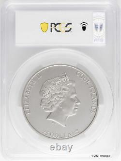 2020 Cook Islands $25 Carstensz Pyramid 5oz Silver High Relief PCGS MS70 FDI