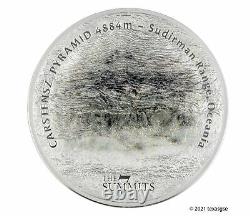 2020 Cook Islands $25 Silver Carstensz Pyramid 7 Summits Series Proof Coin