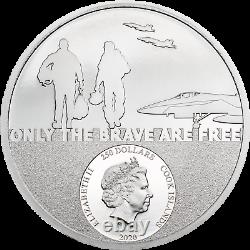 2020 Cook Islands $250 Real Heroes Fighter Pilot 1 oz Platinum Coin 199 Made