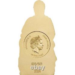 2020 Cook Islands 3 Ounce Madonna of Bruges High Relief Gilded Silver Coin