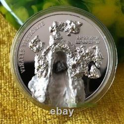 2020 Cook Islands 33mm Space meteorite inlaid silver coin 1oz HOT