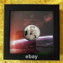 2020 Cook Islands 33mm Space meteorite inlaid silver coin 1oz HOT