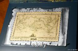 2020 Cook Islands $5 Captain Cook's Discoveries Map Foil. 999 Silver