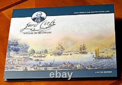 2020 Cook Islands $5 Captain Cook's Discoveries Map Foil. 999 Silver