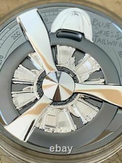 2020 Cook Islands Airplane Propeller Black High Relief 2 oz Silver Proof $10 Coi