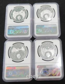 2020 Cook Islands Lost States of America 4 Coin Set NGC Graded PF70