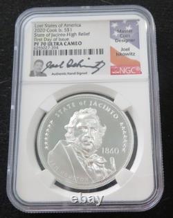2020 Cook Islands Lost States of America 4 Coin Set NGC Graded PF70
