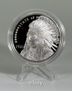 2020 Cook Islands Lost States of America McDonald 1oz Silver Proof Coin