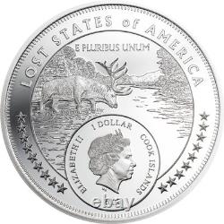 2020 Cook Islands Lost States of America McDonald 1oz Silver Proof Coin