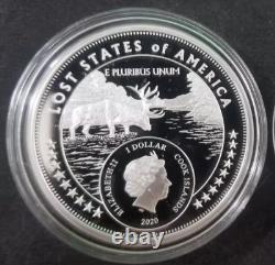 2020 Cook Islands Lost States of America McDonald 1oz Silver Proof Coin