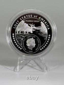 2020 Cook Islands Lost States of America McDonald 1oz Silver Proof Coin