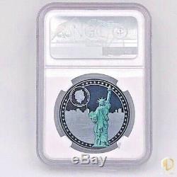 2020 Cook Islands MISS LIBERTY PF70 1oz Silver Proof Coin withMiles Standish sig