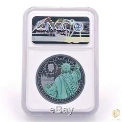 2020 Cook Islands MISS LIBERTY PF70 2oz Silver Proof Coin withMiles Standish sig