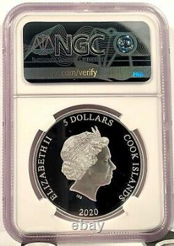 2020 Cook Islands Magnificent Life Chameleon 1 oz Silver Proof Coin NGC PF 69