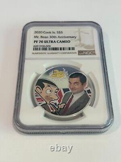 2020 Cook Islands Silver $5 Mr. Bean 30th Anniversary NGC PF 70 Ultra Cameo UC