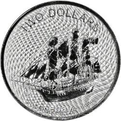 2020 Cook Islands Silver Bounty Sailing Ship 2 oz $2 BU 10 Coin Mint Tube