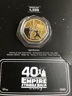 2020 Cook Islands Star Wars 25 Cents Silver Plated Coloured Coins Collection