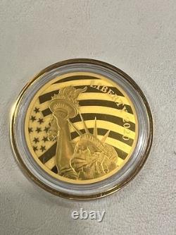 2020 Cook Islands Statue of Liberty. 9999 Pure Gold $5 Coin E99