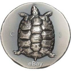 2020 Cook islands $5 TORTOISE, Ultra high relief 1 oz. 999 Silver coin