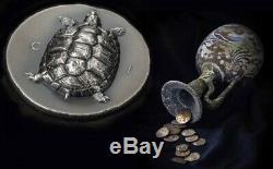 2020 Cook islands $5 TORTOISE, Ultra high relief 1 oz. 999 Silver coin