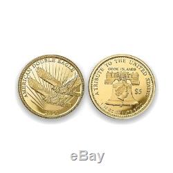 2020 First-Year-Of-Issue. 24 Pure Gold Double Eagle $5 Coin
