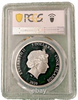 2020 Magnificent Life Chameleon 1oz Silver PCGS PR70 DCAM Box&COA, Cook Islands