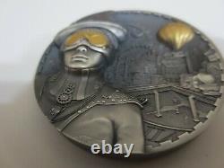 2020 STEAMPUNK 3 Oz. Silver $20 Cook Island Antique Finish Coin