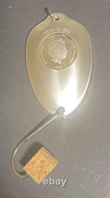 2020 one half oz silver coin(LURE) THE BUEL SPOON. $2 IN THE COOK ISLANDS