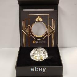 2021 $1 Cook Islands 1 oz. 999 Silver Gilded Proof Morgan & Peace COA Q3913