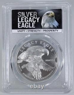 2021 $1 Cook Islands Silver Legacy Eagle PCGS MS70 First Strike