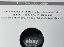 2021 1 Oz 999 Silver Cook Islands La Cienega Meteorite CIT Real Meteor Piece