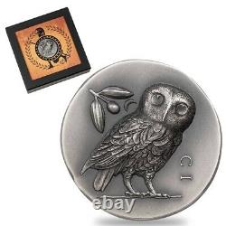 2021 1 oz Silver Athena's Owl Tetradrachm Numismatic Icons Coin Cook Islands