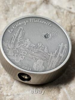 2021 1 oz Silver La Cienega Meteorite Coin Cook Islands. 999 Fine (withBox & COA)