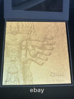 2021 $20 Cook Islands Ravana King of Demons Shaped Gilded 3 Oz Silver Coin