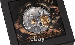 2021 $20 Cook Islands, STEAMPUNK JET PACK, 3oz 999 Silver Coin Box/COA