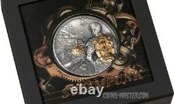 2021 3 Oz Silver $20 Cook Islands JET PACK Steampunk Gilded Antique Finish Coin