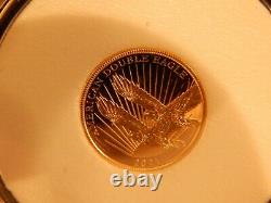 2021 $5.00 Gold Liberty Double Eagle. 24 Pure 1/10 oz Coin COA