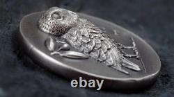 2021 $5 Cook Islands, ATHENA'S OWL 1oz 999 Silver Coin withBox&COA