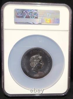 2021 5oz Cook Islands $25 Athena's Owl Ultra High Relief MS70 Only 555 Minted