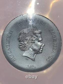 2021 5oz Cook Islands $25 Athena's Owl Ultra High Relief MS70 Only 555 Minted
